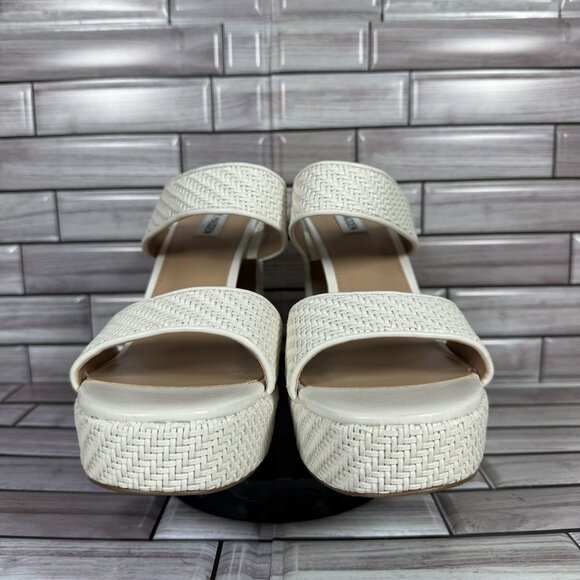 Steve Madden Women's Ivory Stance Platform slide Sandal Shoe Size 11 NEW - Picture 2 of 9